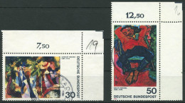 Bund 1974 Deutscher Espressionismus 816/17 Ecke 2 Oben Rechts Gestempelt (E921) - Used Stamps