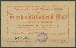 Bingen A. Rhein 200000 Mark 1923, Keller 425 A, Gebraucht (K1107) - Autres & Non Classés