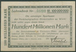 Bielstein 100 Millionen Mark 1923, Keller 418 M, Gebraucht (K1108) - Sonstige & Ohne Zuordnung