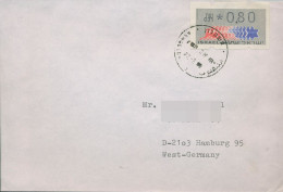Israel ATM 1990 Hirsch Automat 031 Ersttagsbrief, ATM 3.1.31 FDC (X80415) - Franking Labels
