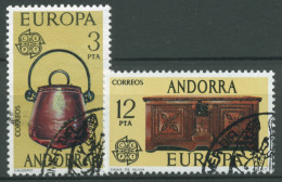 Andorra (span.) 1976 Europa CEPT Kunsthandwerk 101/02 Gestempelt - Gebraucht