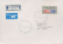 Israel ATM 1990 Hirsch Auf Luftpost-Einschreibebrief, ATM 2.1 EF (X80400) - Affrancature Meccaniche/Frama