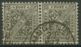 Württemberg Dienstmarken 1916 Ziffer In Schildern 237 Waag. Paar Gestempelt - Oblitérés