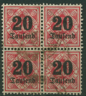 Württemberg Dienstmarken 1923 Mit Aufdruck 174 4er-Block Gestempelt - Oblitérés