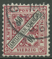 Württemberg Dienstmarken 1896/1902 Ziffer In Schildern 216 B Gestempelt - Oblitérés