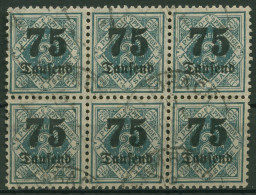 Württemberg Dienstmarken 1923 Mit Aufdruck 176 6er-Block Gestempelt - Afgestempeld