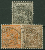 Württemberg Dienstmarken 1916 Ziffer In Schildern 237/39 Gestempelt - Gebraucht