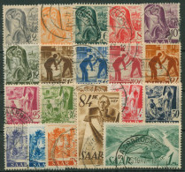 Saarland 1947 Berufe Und Ansichten Aus Dem Saarland 206/25 Gestempelt - Used Stamps