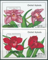 Tansania 1991 EXPO'90 Osaka Orchideen Block 122/23 Postfrisch (C23605) - Tanzania (1964-...)