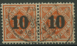 Württemberg Dienstmarken 1923 Mit Aufdruck 186 Waag. Paar Gestempelt - Used