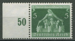 Dt. Reich 1936 Internationaler Gemeindekongress Rand Links 618 SR Li. Postfrisch - Neufs