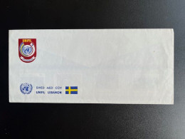 SWEDEN SVERIGE 1980'S UNUSED COVER LOGO SWEDISH PARTICIPATION UNIFIL LEBANON ZWEDEN - Cartas & Documentos