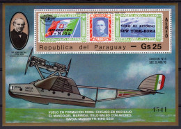 Paraguay 1979, Sir Roland Hill, Plane, Stamp On Stamp, BF - Vliegtuigen