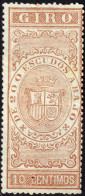 ESPAGNE / ESPANA - COLONIAS (Cuba) 1892 Sellos Para GIRO Fulcher 648 10c Castano Amar. - Sin Gomar - Kuba (1874-1898)