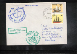 Singapore 1982 Antarctica - Ship MS World Discoverer - Antarctic Cruising Expeditions Interesting Cover - Barcos Polares Y Rompehielos