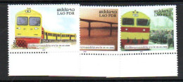 LAOS -  2009 - LAO THA I  RAILWAYS SET FO 3 MINT NEVER HINGED - Laos