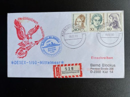 GERMANY 1990 REGISTERED LETTER MARINESCHIFFSPOST 06 TO KIEL 06-02-1990 DUITSLAND DEUTSCHLAND EINSCHREIBEN - Storia Postale