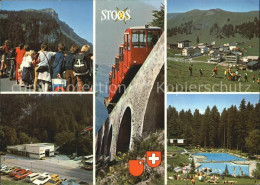 12467177 Stoos SZ Fronalpstock Dorfpartie Talstation Schlattli Bergbahn Schwimmb - Andere & Zonder Classificatie