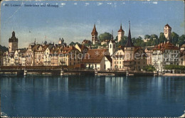 12459417 Alt Luzern LU Seebruecke Musegg Festpostkarte Luzern - Autres & Non Classés