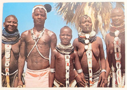Kenya - Suk Displaying Their Jwellery (femme Au Seins Nus) , Stamp Children Crossing Used Air Mail 1978 - Kenya