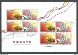 CHINA 2010 Stock Market Bull MNH Kleinbogen Sheetlet - Blocks & Sheetlets