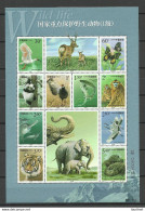 CHINA 2000 Michel 3115 - 3124 MNH Animals Bedrohte Tiere Complete Sheet MNH - Other & Unclassified