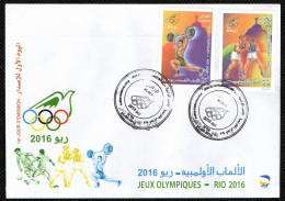 FDC/Année 2016-N°1747/1748 : Jeux Olympiques RIO 2016  () - Algérie (1962-...)