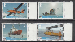 2014 British Antarctic Territory IStar Ice Stability Program Aviation Airplanes Ships Complete Set Of 4 MNH - Neufs