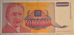 50 000 000 Dinara, 1993. Yugoslavia - Jugoslavia