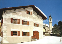 12456187 Samedan Engadinerhaus Kirche Samedan  - Autres & Non Classés