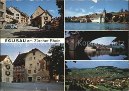 12456087 Eglisau Dorfpartien Am Zuercher Rhein Fliegeraufnahme Eglisau - Other & Unclassified
