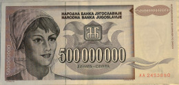 500 000 000 Dinara, 1993. Yugoslavia - Yougoslavie