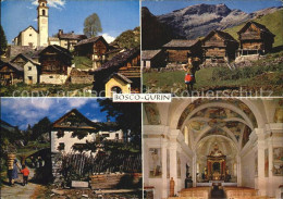 12439337 Bosco Gurin Teilansichten Walserdorf Berghuetten Kirche Bosco Gurin - Altri & Non Classificati