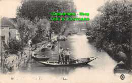 R413227 Unknown River. Two Men In A Boat. LL. 59. Levy Fils. 1915 - World