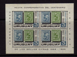 Uruguay - 1967 - BF Centenaire Du Timbre Chiffre -  Neufs** - MNH - Uruguay