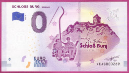 0-Euro XEJG 2018-9 SCHLOSS BURG - SEILBAHN - Privéproeven