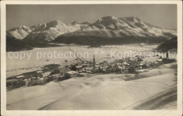 12424857 Samaden Mit Berninagruppe Alpenpanorama Im Winter Maloja - Autres & Non Classés