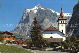 12424567 Grindelwald Kirche Wetterhorn Grindelwald - Sonstige & Ohne Zuordnung