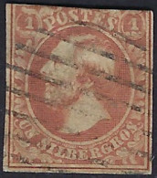 Luxembourg - Luxemburg - Timbre   1852   Guillaume III   Cachet Barres   Michel 2 - 1852 William III