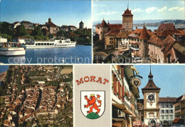 12413997 Morat Murten Le Port Remparts Et Chateau Vue Aerienne Porte De Berne Mu - Other & Unclassified