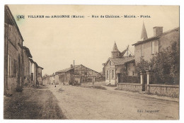 CPA 51 VILLERS-en-ARGONNE Rue De Châlons - Mairie - Poste - Andere & Zonder Classificatie