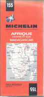 CARTE-ROUTIERE-MICHELIN-N °155-1974- 9e édit-AFRIQUE Central Et SUD-Madagascar-Imp G;Maillet-TBE/pas De Plis Coupés - Callejero