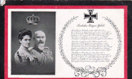 AK König Wilhelm II Von Württemberg Und Charlotte - Deutsches Krieger-Gebet - Ca. 1915 (69414) - Royal Families