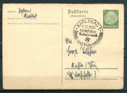 ALLEMAGNE - 4.12.38 - Mi P229IA - "KARSLBAD Im Befreiten Sudetenland" - Cartes Postales