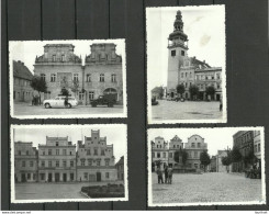 Deutschland Germany 1950er? BEUTHEN A. O. Bytom Poland  Hotel Goldener Löwe Rathaus Marktplatz Auto, 4 Old Photographs - Schlesien