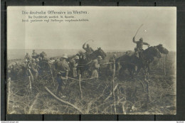 Germany Deutschland WWI Die Deutsche Offensive Im Westen Durchbruch St. Quentin Photokarte, Unused Military War Army - Oorlog 1914-18