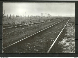 Poland Photo Post Card Railway Near Auschwitz-Birkenau, Used, Sent To Finland, Stamp Missing - Polonia