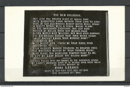 USA The New Colossus Emma Lazarus Memory NY, Photo Post Card, Unused - Berühmt Frauen