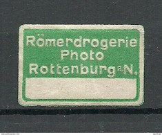 Deutschland Germany Römerdrogerie Photo Rottenburg Reklamemarke Siegelmarke Seal - Other & Unclassified
