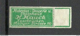 Deutschland Germany Drogerie & Photohaus H. Hauck Saarbrücken Reklamemarke  Siegelmarke Seal - Sonstige & Ohne Zuordnung